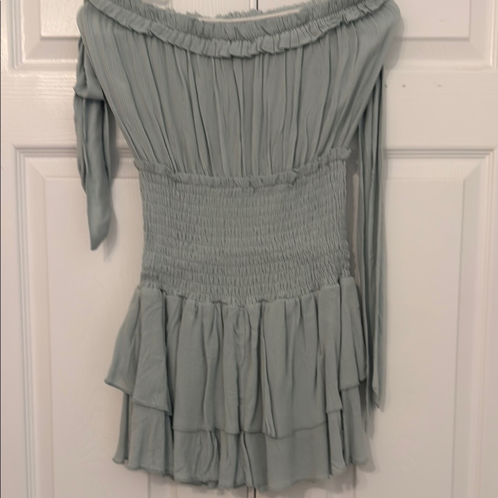 Off-Shoulder Ruffle Romper - Picture 2 of 4